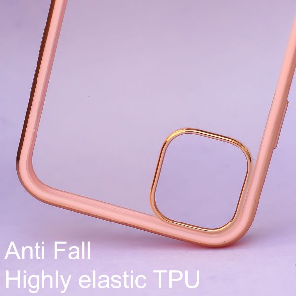 Rose Gold Electroplated Transparent Case for Apple iphone 12 Pro