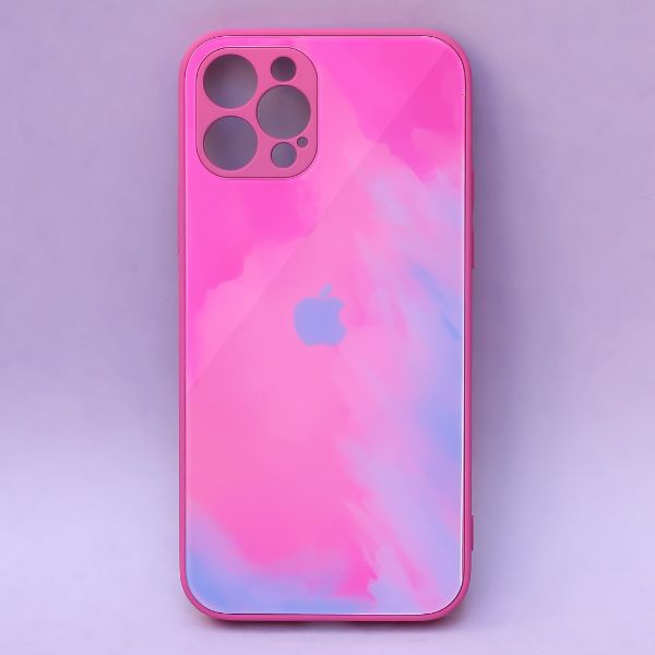 Magenta oil paint mirror case for Apple iphone 12 pro