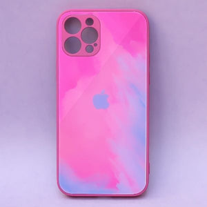 Magenta oil paint mirror case for Apple iphone 12 pro max