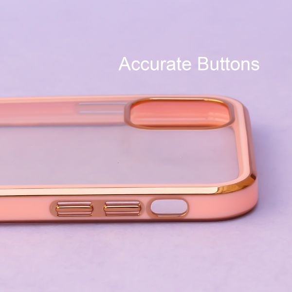 Rose Gold Electroplated Transparent Case for Apple iphone 13 Pro