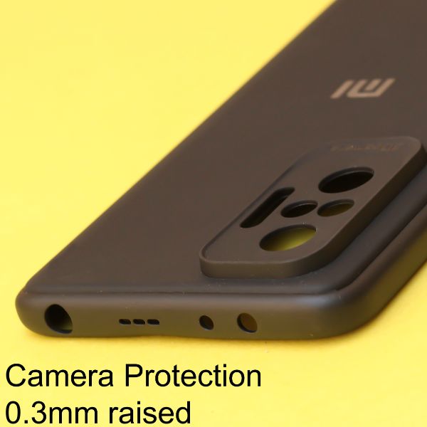 Black Silicone camera Safe Case for Redmi note 10 pro max