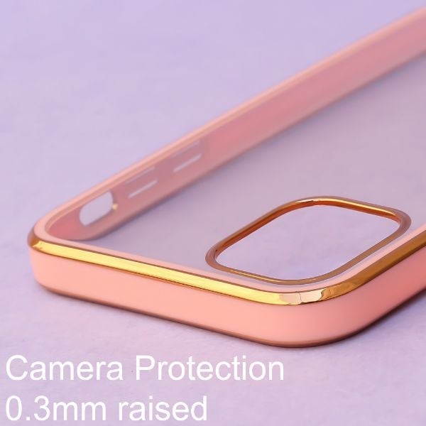 Rose Gold Electroplated Transparent Case for Apple iphone 13 Pro
