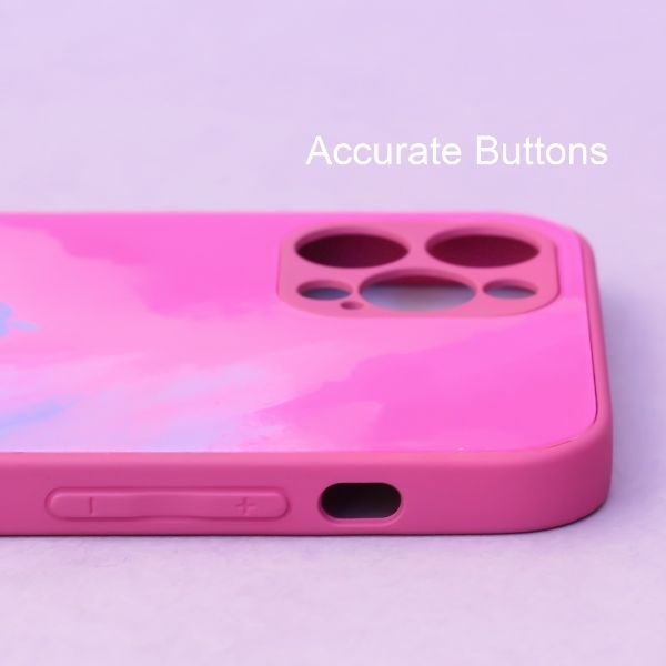 Magenta oil paint mirror case for Apple iphone 12 pro max