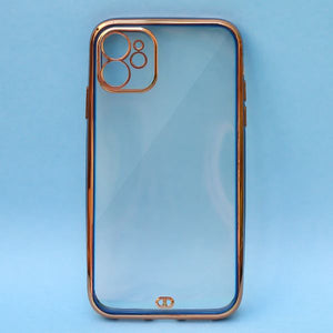 Blue Electroplated Transparent Case for Apple iphone 12 Mini