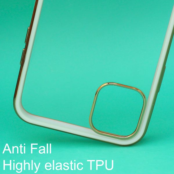 White Electroplated Transparent Case for Apple iphone 13 mini