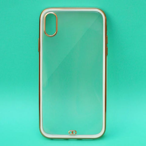 White Electroplated Transparent Case for Apple iphone X/Xs