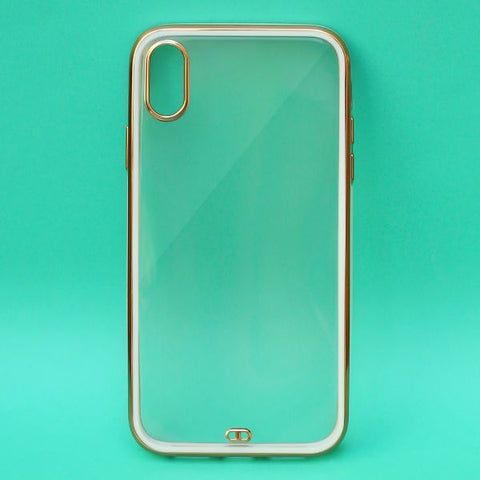 White Electroplated Transparent Case for Apple iphone Xs max