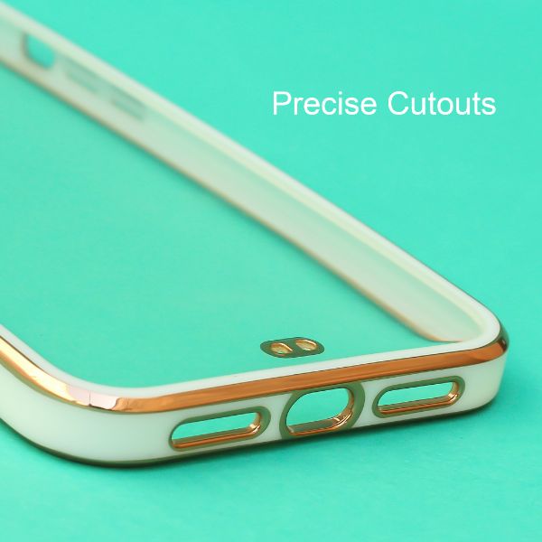 White Electroplated Transparent Case for Apple iphone 12 Pro