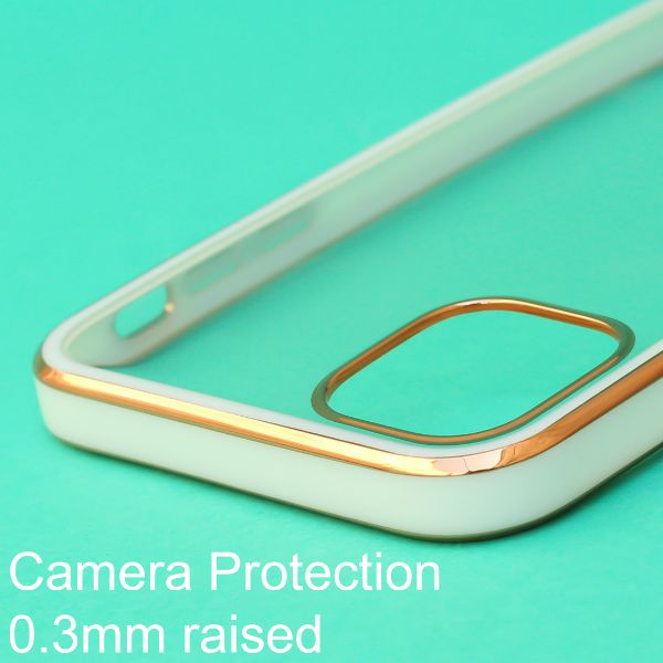White Electroplated Transparent Case for Apple iphone 12 Pro