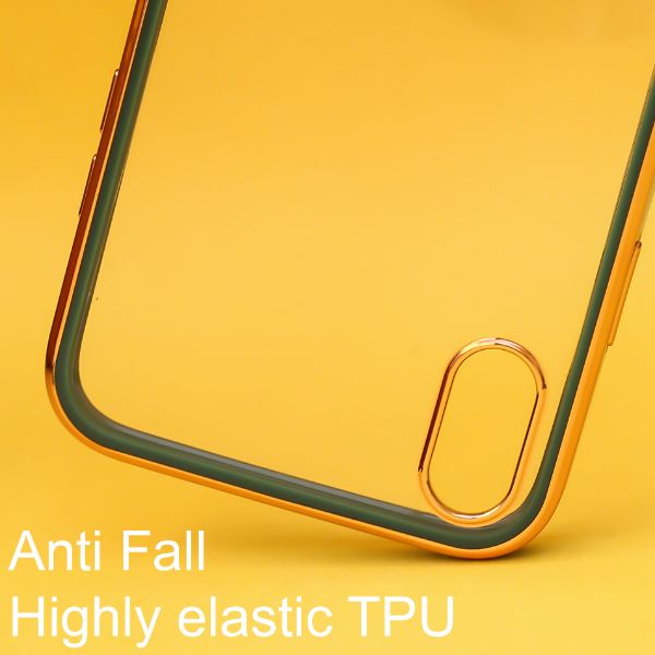 Dark Green Electroplated Transparent Case for Apple iphone X/Xs