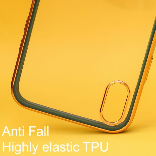 Dark Green Electroplated Transparent Case for Apple iphone XR