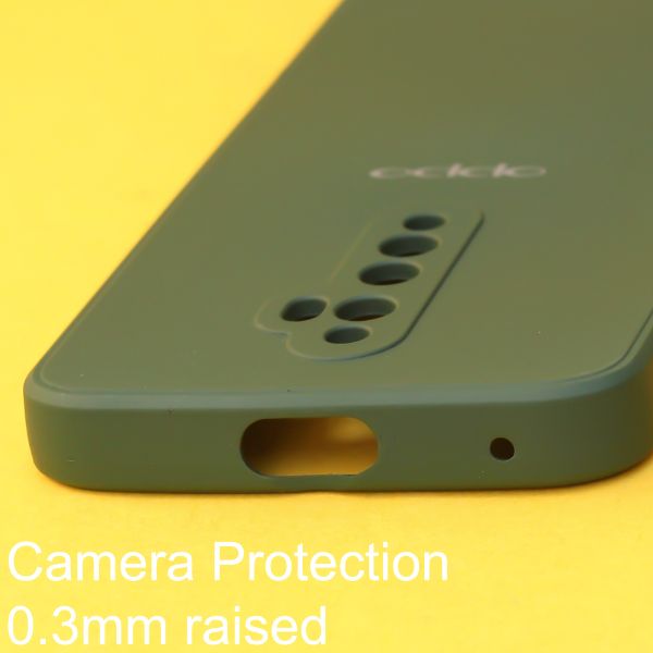 Dark Green Candy Silicone Case for Oppo Reno 2F