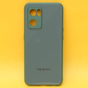 Dark green camera Safe mirror case for Oppo Reno 7 5g