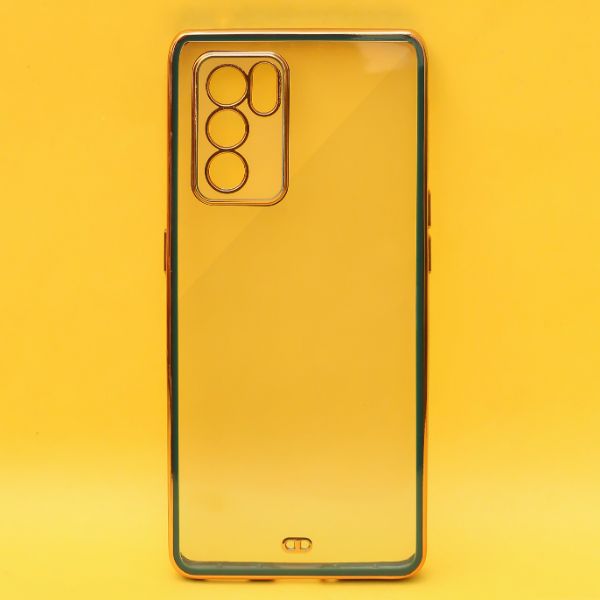 Dark Green Electroplated Transparent Case for Oppo Reno 6