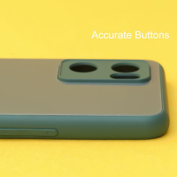 Dark green camera Safe mirror case for Oppo Reno 7 5g