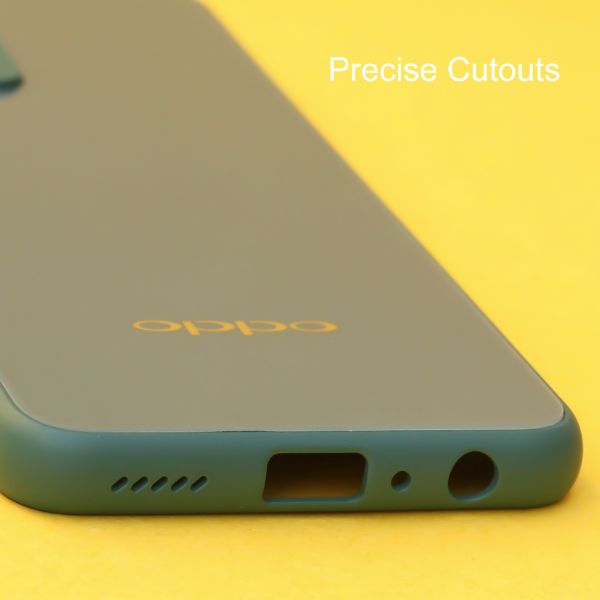 Dark green camera Safe mirror case for Oppo Reno 7 5g