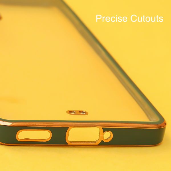 Dark Green Electroplated Transparent Case for Oppo Reno 6