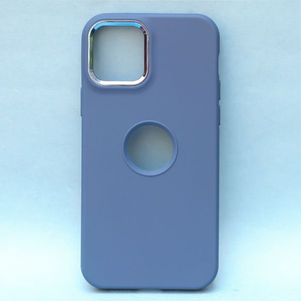 Dark Blue Guardian Metal Logo cut Case for Apple iphone 13