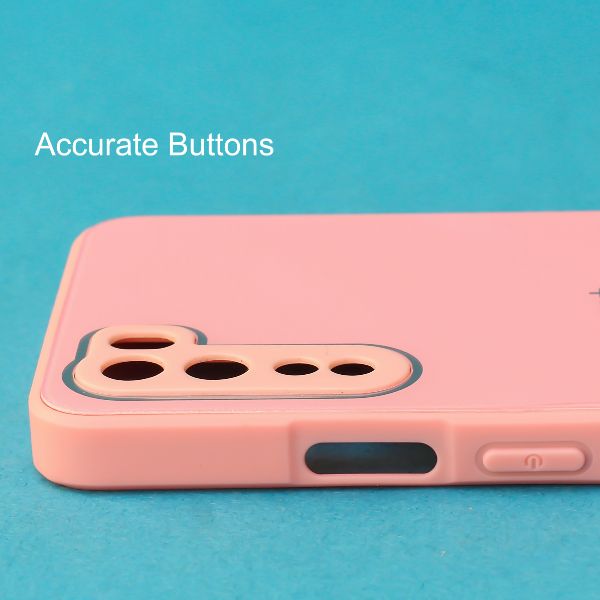 Pink camera Safe mirror case for Oneplus Nord