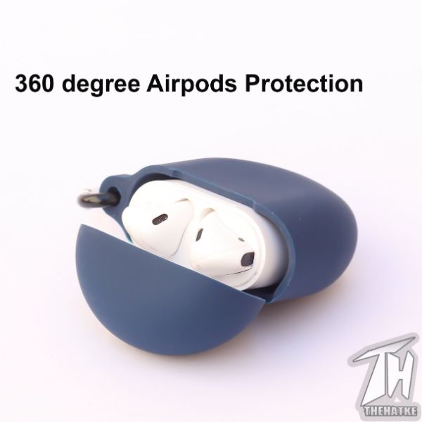 Blue Silicone case for Apple Airpods 1/2