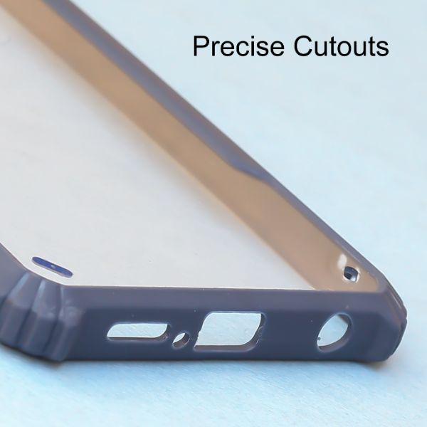 Blue Hybrid Shockproof silicone safe transparent Case Redmi note 9 pro