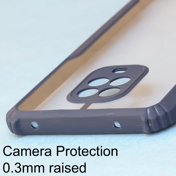 Blue Hybrid Shockproof silicone safe transparent Case Redmi note 9 pro