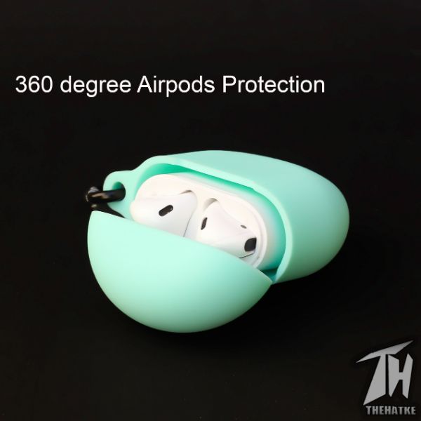 Light Blue Silicone case for Apple Airpods 1/2