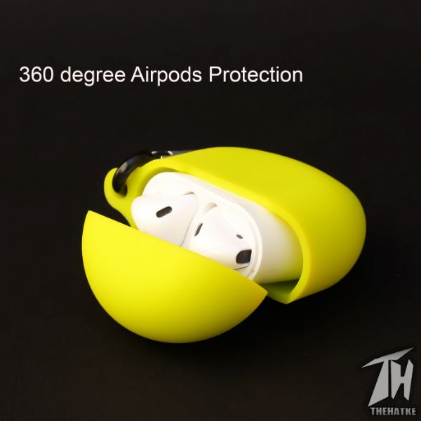 Yellow Silicone case for Apple Airpods 1/2