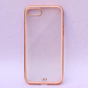 Rose Gold Electroplated Transparent Case for Apple iphone se 2