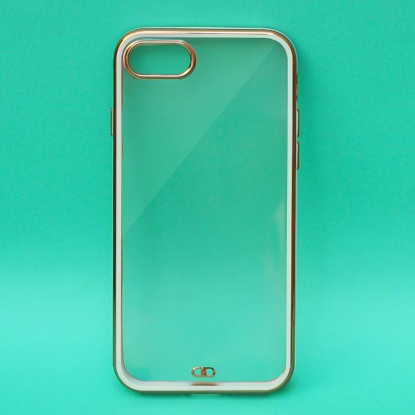 White Electroplated Transparent Case for Apple iphone 8