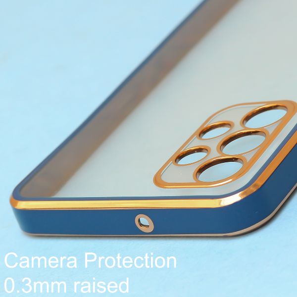 Blue Electroplated Transparent Case for Samsung A32 4G