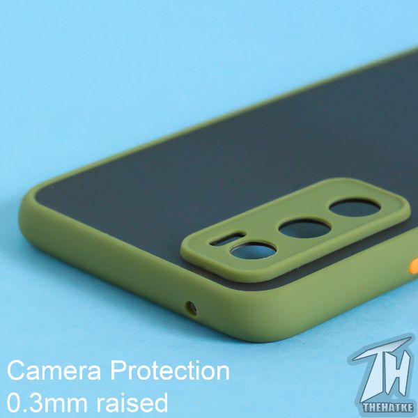 Green Smoke Camera Safe Silicone case for Vivo V20 se