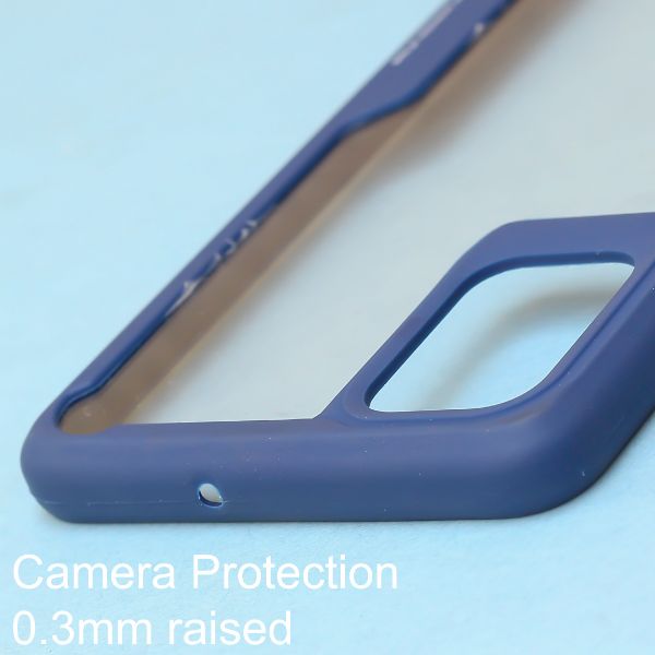 Blue Shockproof transparent Silicone Case for Samsung A51