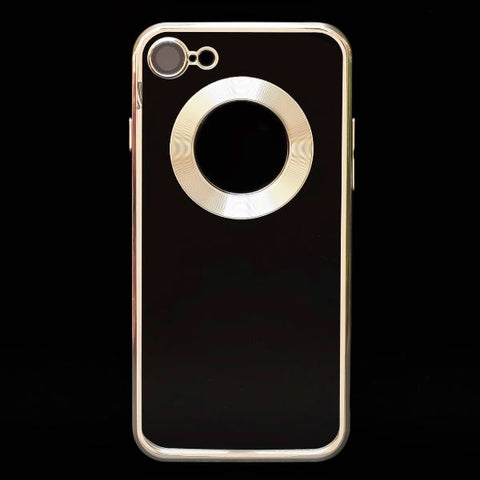 Silver 6D Chrome Logo Cut Transparent Case for Apple iphone 7