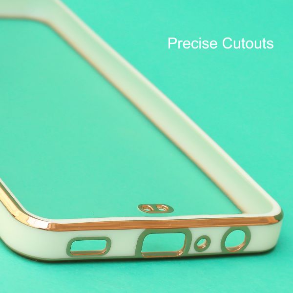 White Electroplated Transparent Case for Samsung A32 4G