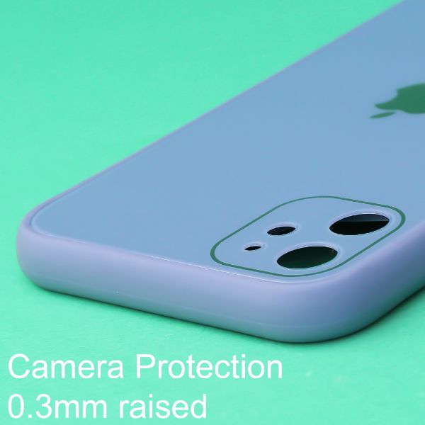 Blue camera Safe mirror case for Apple Iphone 12