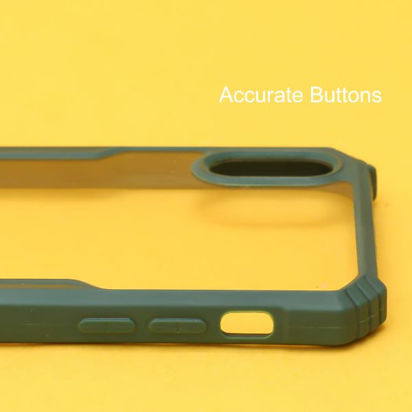 Dark Green Shockproof Transparent Case for Apple iphone XR