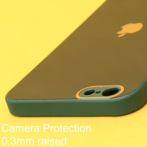 Dark green camera Safe mirror case for Apple iphone 6 plus/6s plus