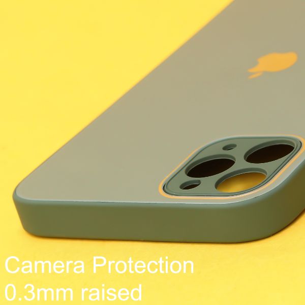 Dark green camera Safe mirror case for Apple Iphone 12 Pro