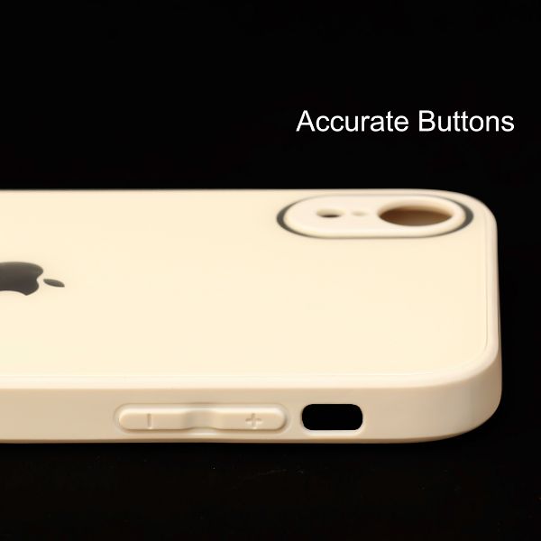 Cream camera Safe mirror case for Apple Iphone XR