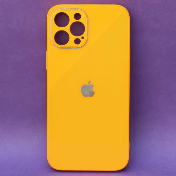 Yellow camera Safe mirror case for Apple Iphone 12 Pro Max