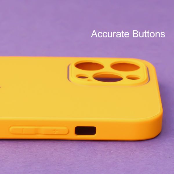 Yellow camera Safe mirror case for Apple Iphone 13 Pro