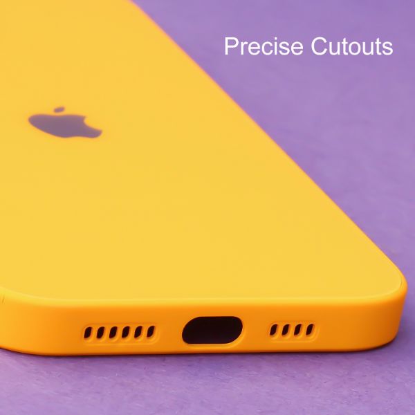 Yellow camera Safe mirror case for Apple Iphone 14 Pro