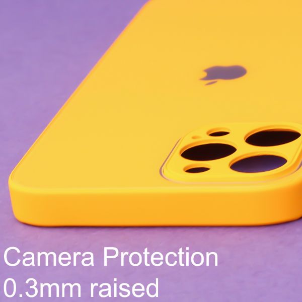Yellow camera Safe mirror case for Apple Iphone 14 Pro