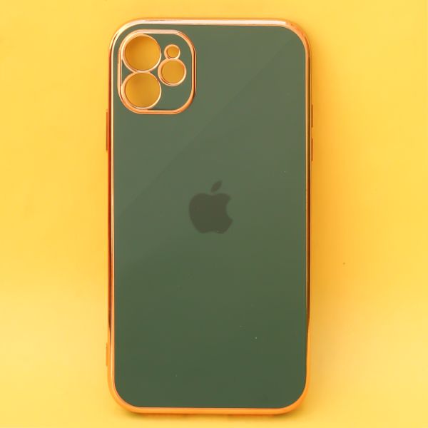 Green Finishble Gold ring Silicone case or Apple iPhone 11