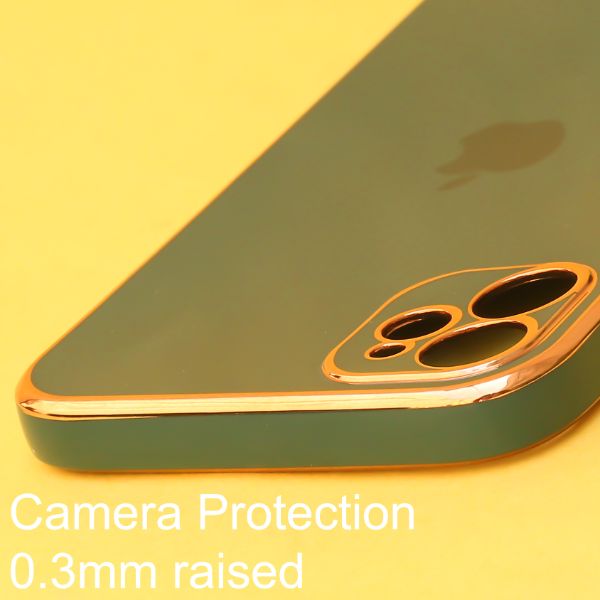 Green Finishble Gold ring Silicone case or Apple iPhone 12