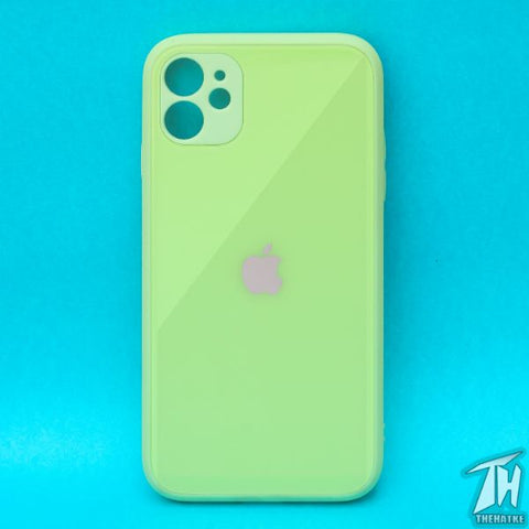 Light green camera Safe mirror case for Apple Iphone 12