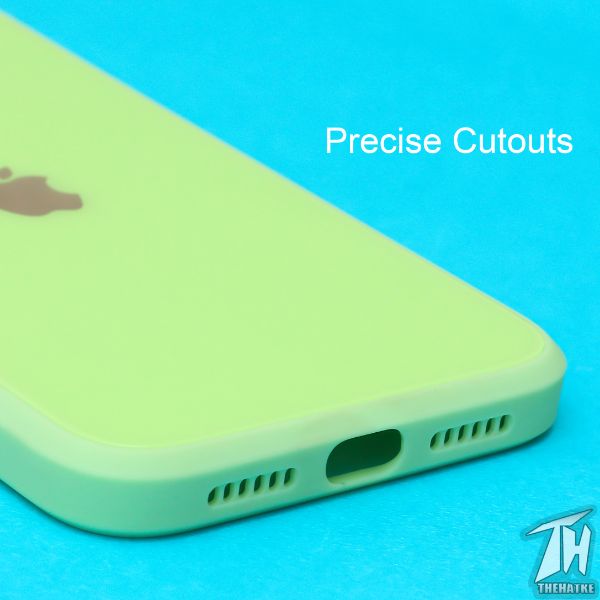 Light green camera Safe mirror case for Apple Iphone 12