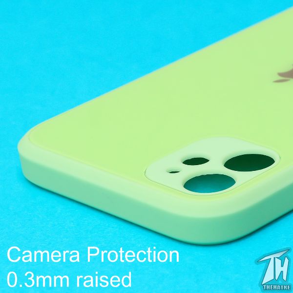 Light green camera Safe mirror case for Apple Iphone 12