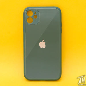 Dark green camera Safe mirror case for Apple Iphone 12